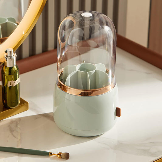 Rotating Dust Proof Makeup Brush Holder Organizer