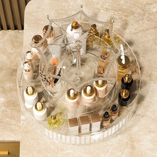 Umbrella Jewelry Organizer Rotating Multi Tier Storage for Accessories