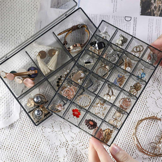 Acrylic Jewelry Storage Box 2 Layer Organizer