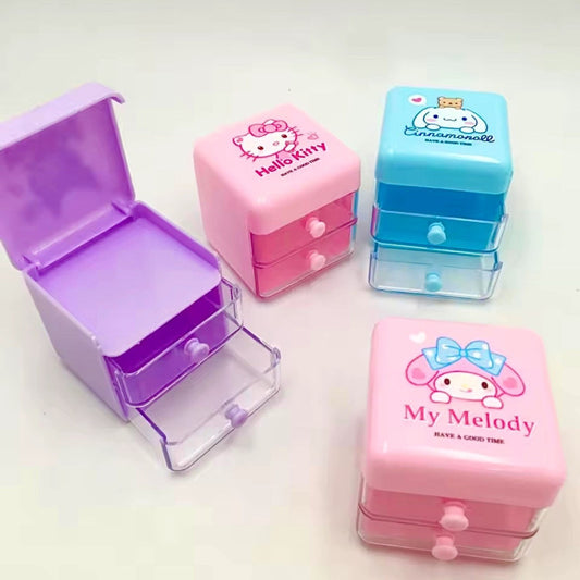 Mini Storage Drawers 2 Layer Sanrio Desk Organizer