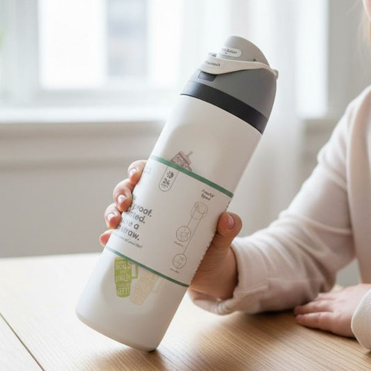 Owala 32 OZ Pebble Grey/White FreeSip Water Bottle