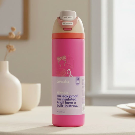 Owala 32 OZ Fuchsia Pink FreeSip Water Bottle