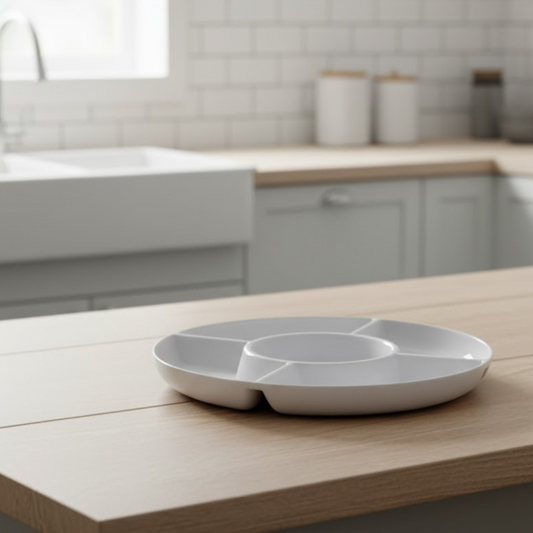 Brilliant Partition Serving Platter 9.75 inch