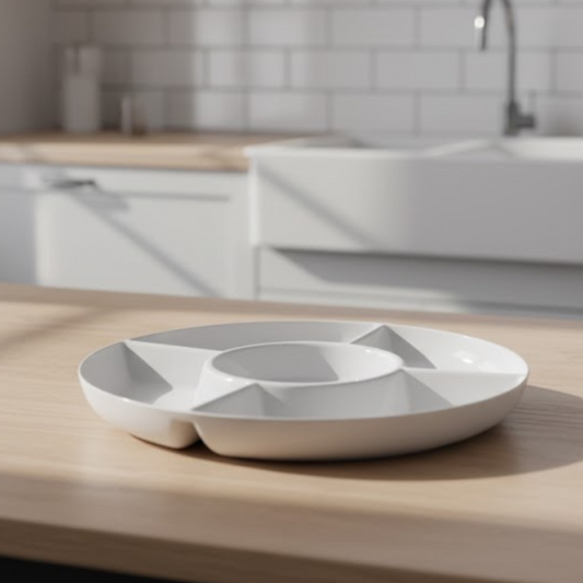 Brilliant Partition Serving Platter 9.75 inch