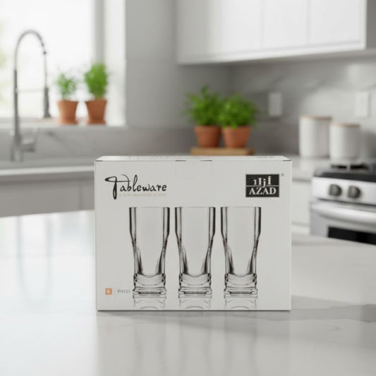 Acrylic 250ML Azad Glass Set OF 6 Pieces
