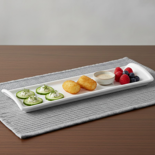 Brilliant Rectangular Ceramic Plate 17.25inch
