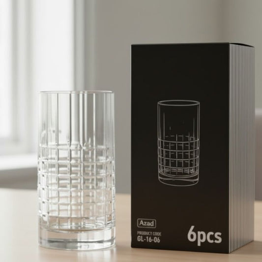 Break Glass Set 6 Pcs Acrylic 240ML Azad