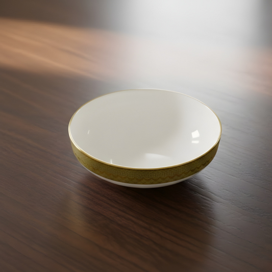 Brilliant Ceramic Bowl 5.5inch Gold & White