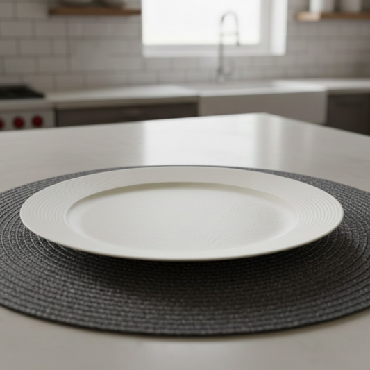 Brilliant Round Ceramic Serving Plate 10.25inch