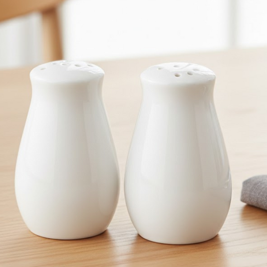 Brilliant Ceramic Tabletop Salt & Pepper Shakers 2Piece Set