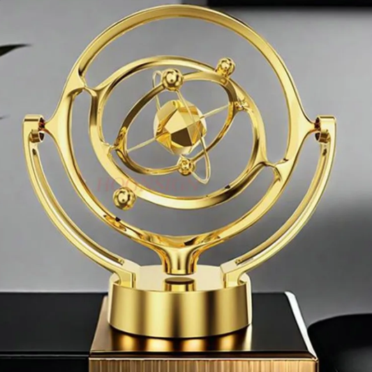 Golden Spinning Motion Orb Luxury Tabletop Decor