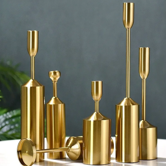 Set of 6 European Retro Metal Candle Holders
