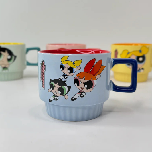 Powerpuff Girls 4 Mug Set Cartoon Ceramic Drinkware Collection