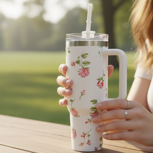 Floral Travel Tumbler 40oz