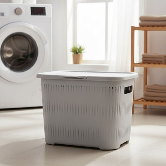 Limon Laundry Basket with Lid and Side Grip