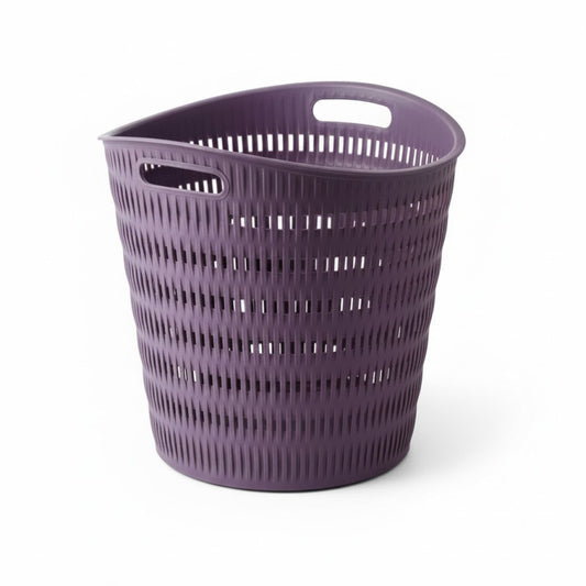 Limon Round Bamboo Laundry Basket with Handles