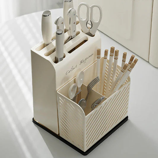 Space Saving Multifunctional Knife Holder Compact Kitchen Tool Organizer