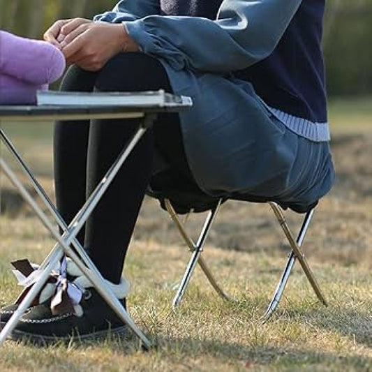 Portable Folding Camping Stool Lightweight Wallet Style Outdoor Chair