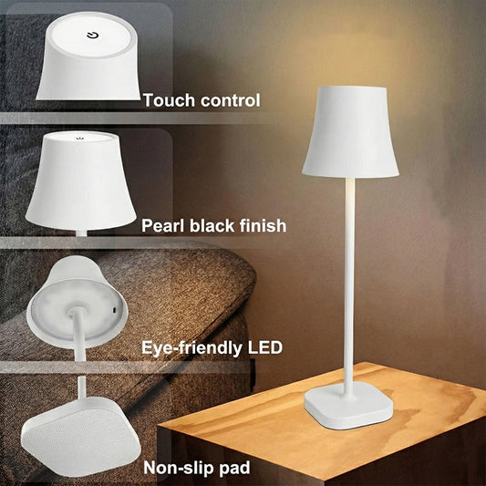 Metalic LED Touch Lamp Rechargeable