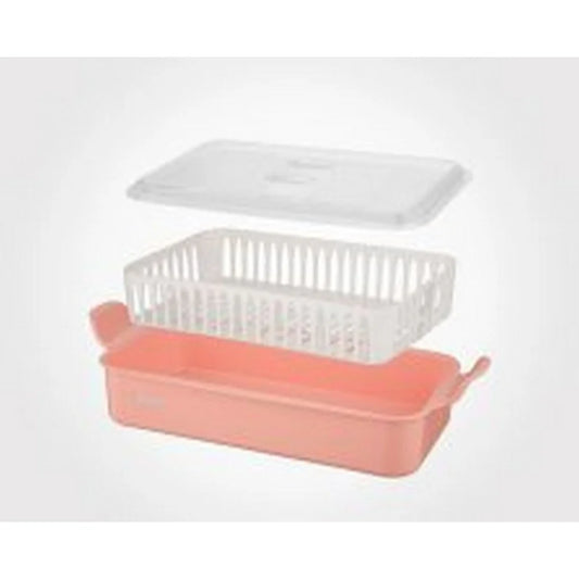 Limon Cutlery Box with Lid and Drain