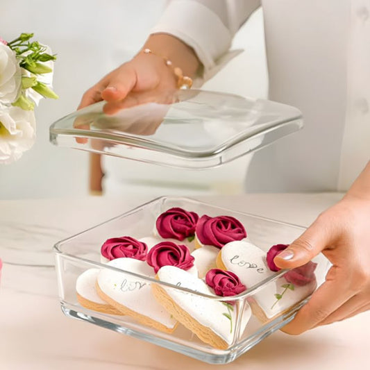 Limon Crystal Vault Glass Snacks Box