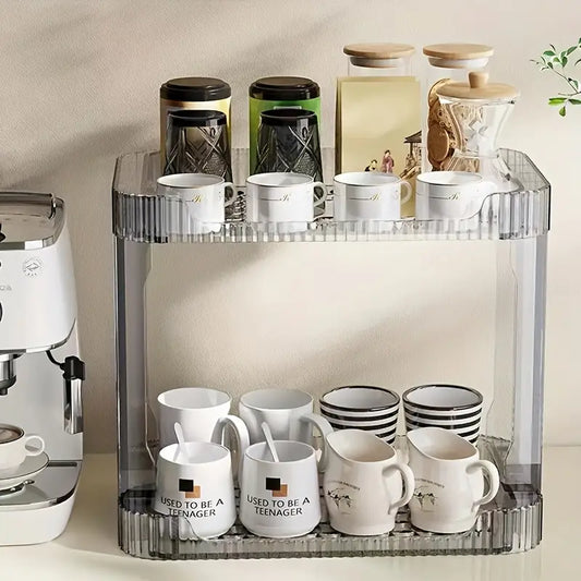 Double Layer Acrylic Multi Purpose Storage Rack