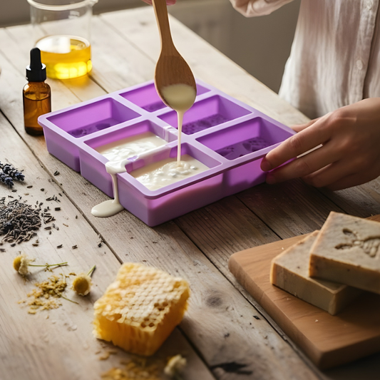 Silicone Soap Mold 6 Cavity Handmade Soap Making Tray