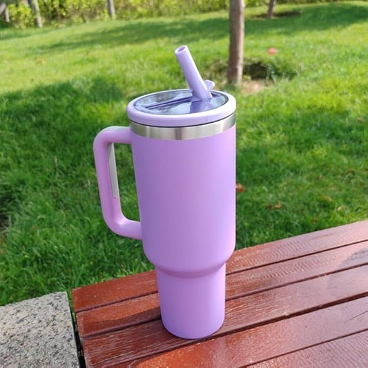 Travel Tumbler 40 OZ with Straw - Hot & Cold Stainless Steel Bottle