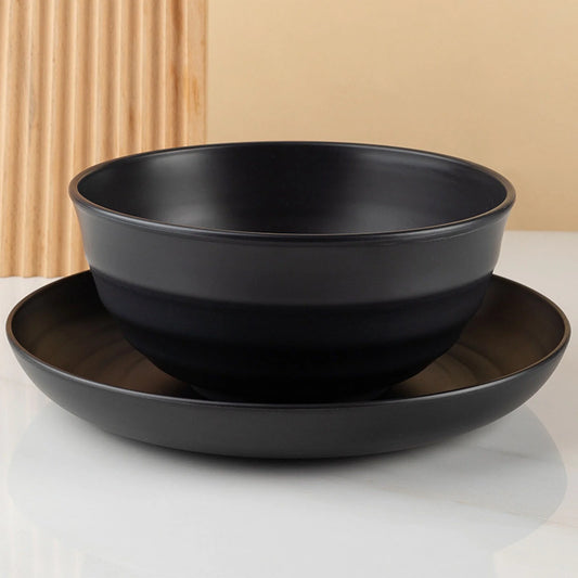 Melamine Spoon, Bowl & Plate Set Durable Lightweight Dining Set