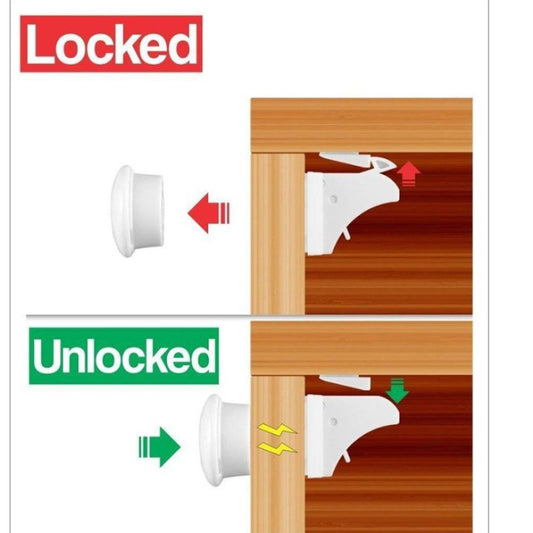 Magnetic Lock For Drawer Cabinet Door Child Safety
