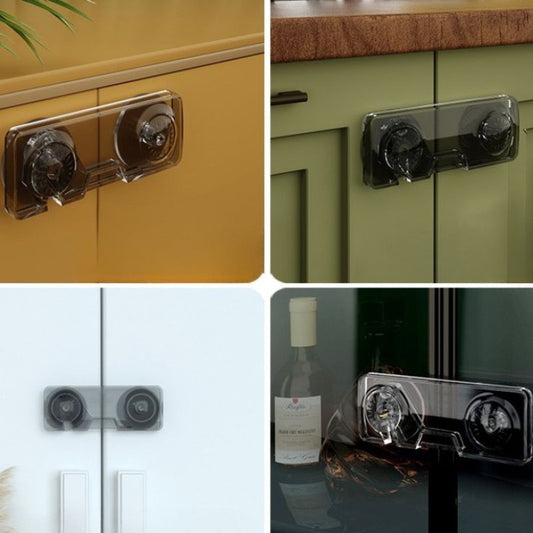 Transparent Fridge & Freezer Black Lock