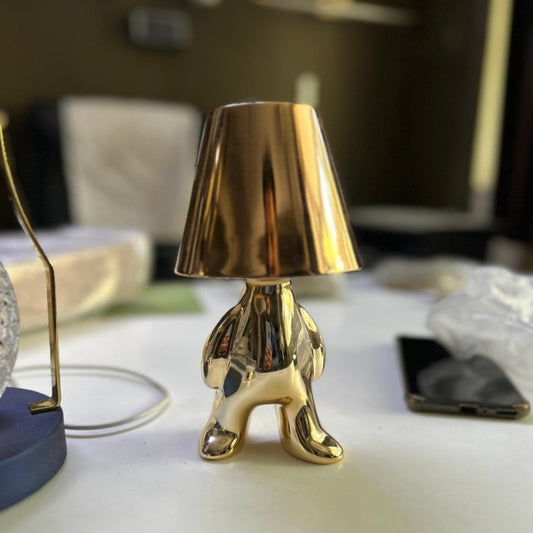 Metal Thinker Figure Table Lamp (Single Piece)