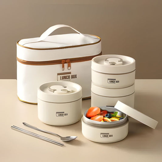 4pcs Bento Boxes Insulated Stainless Steel – Microwave Safe