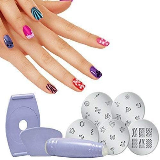 Salon Express Nail Stamping Kit Easy Nail Art Design Set