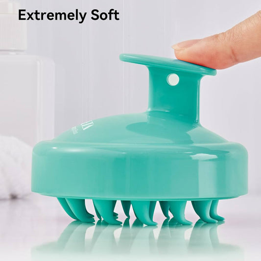 Shampoo Scalp Massager Brush – Soft Silicone Bristles