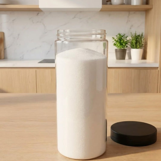 Transparent Glass Storage Jar with Lid 1500 ml