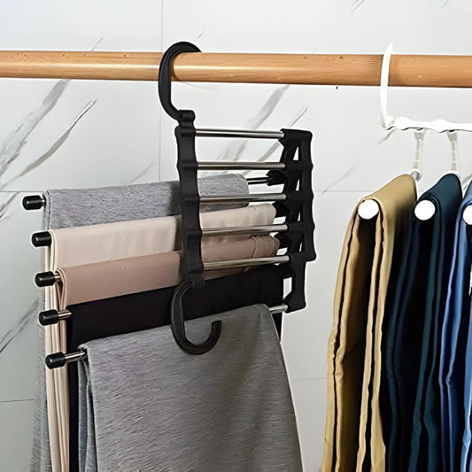 Adjustable Trousers Pants Hanger Organizer Space Saving Closet Rack