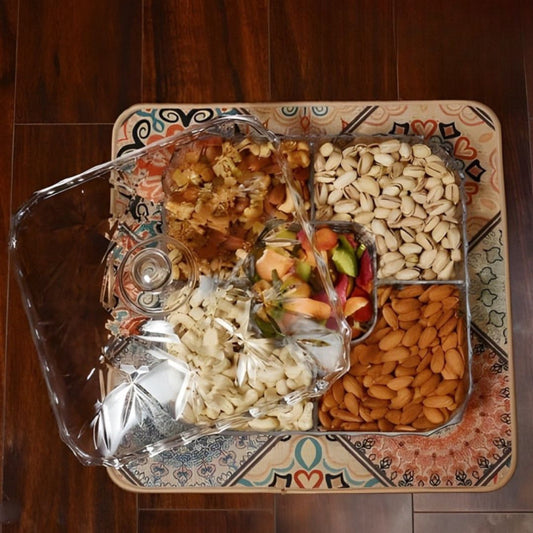 Dry Fruit Acrylic Tray with Lid