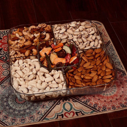 Dry Fruit Acrylic Tray with Lid