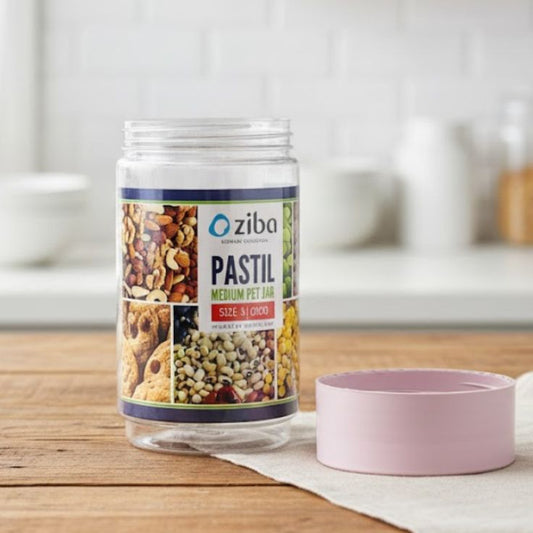 Ziba Airtight 900 ML Plastic Jar With Lid