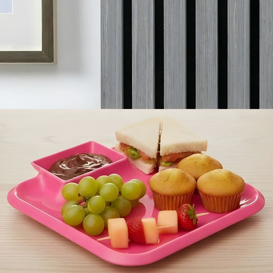 Snack Plate Square 2 Pieces Set, Serving Plates for Home & Parties