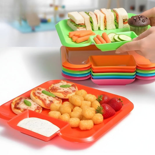 Snack Plate Square 2 Pieces Set, Serving Plates for Home & Parties