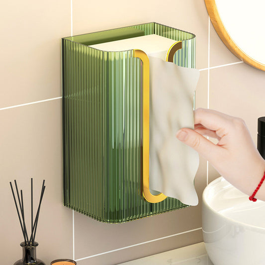 Wall Mounted Transparent Tissue Box  Space Saving Tissue Holder