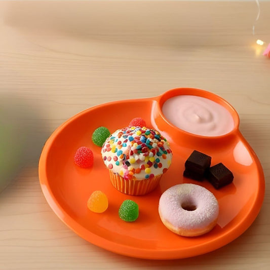 Snack Plate Round 2 Pieces Set, Stylish Serving Plates for Snacks