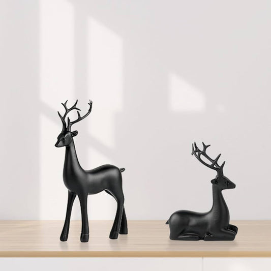 2 PCS Mini Deer Decorative Set – Elegant Tabletop Decor