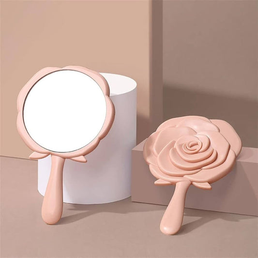 Handheld Compact Mirror with Handle – Personal Makeup & Travel Mirror