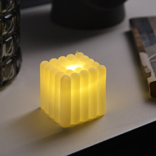 LED Cube Candle – Flameless Decorative Light