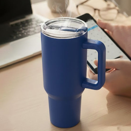 Travel Tumbler 40 OZ with Straw - Hot & Cold Stainless Steel Bottle