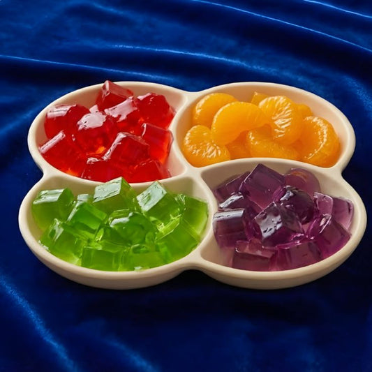 4 Section Melamine Cream Serving Platter
