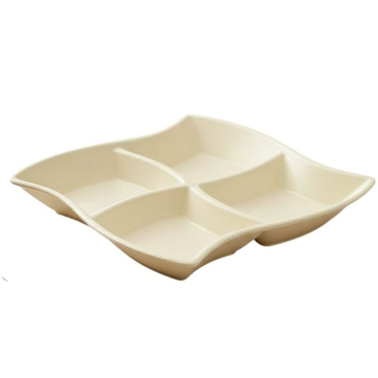 Wavy 4 Portion Cream Tray One Piece for Serving